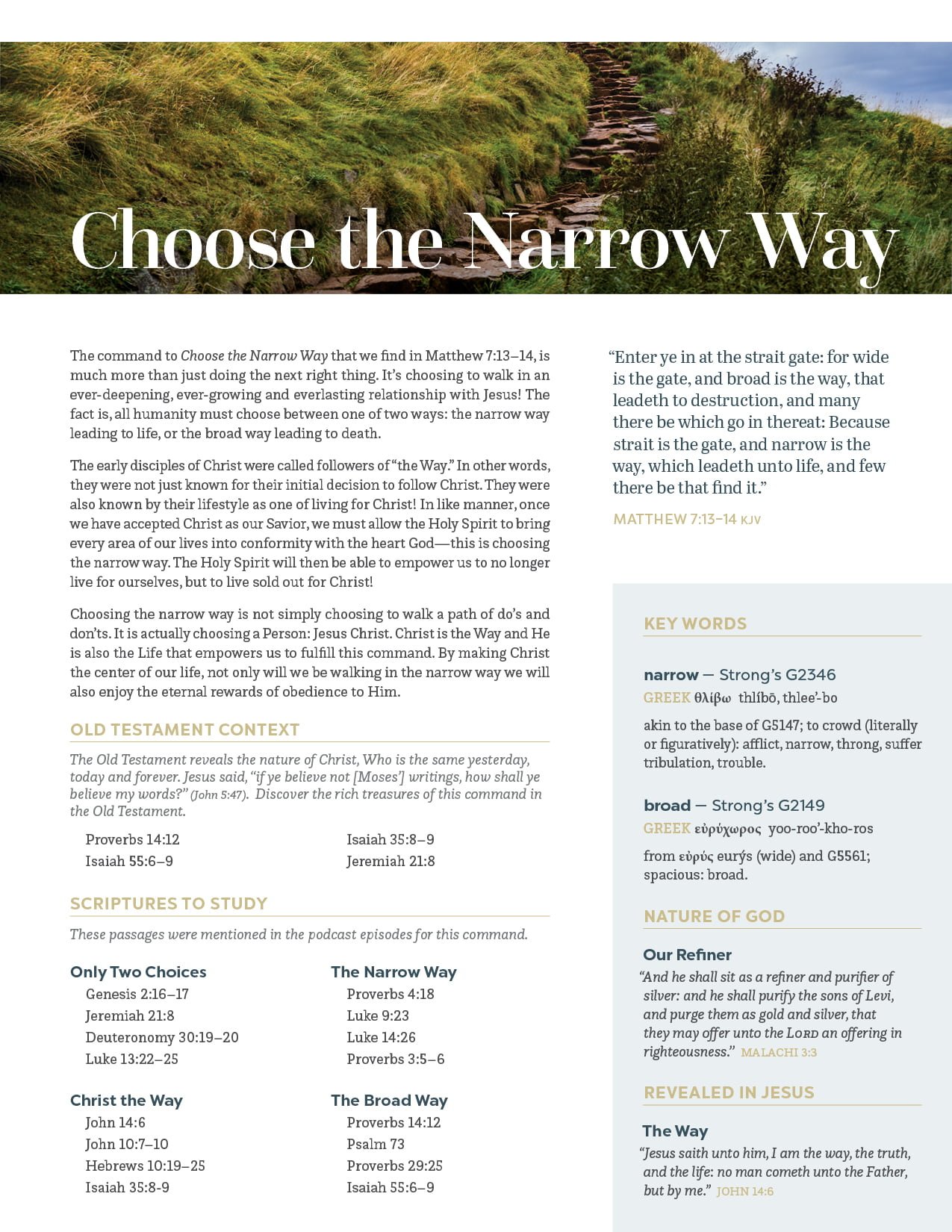 Lay Up Treasures - Podcast Study Guide